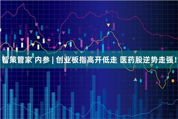 智策管家 内参 | 创业板指高开低走 医药股逆势走强！